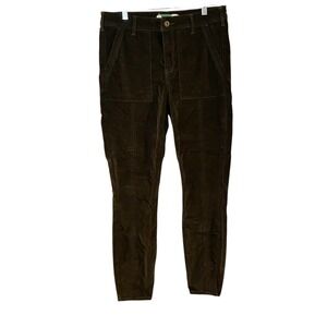 Anthropologie Women's Olive Green Corduroy Pants‎ 29 High Rise Slim Straight